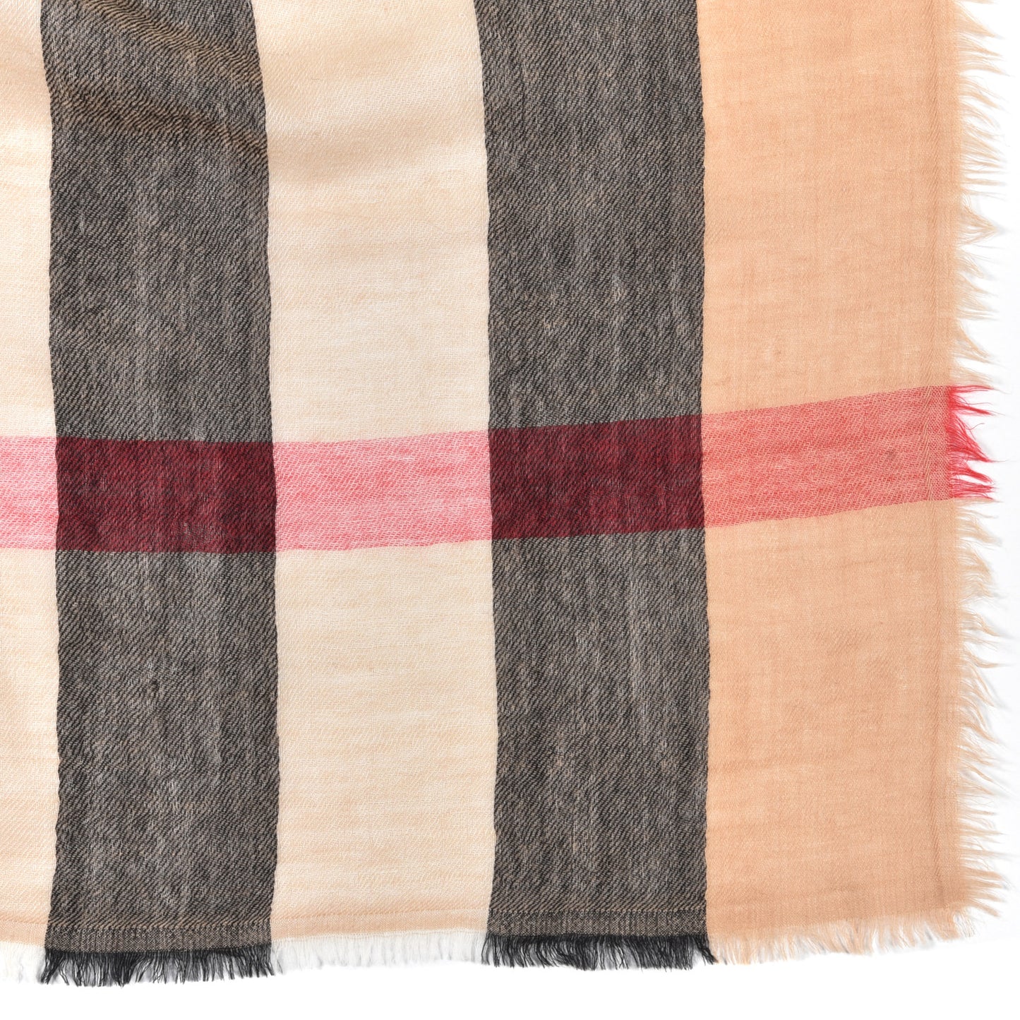 Wool Giant Check Scarf Archive Beige