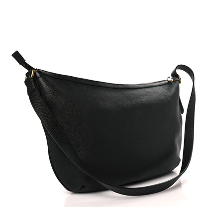 Gucci Grained Calfskin Logo Half Moon Hobo Black 3 of 9