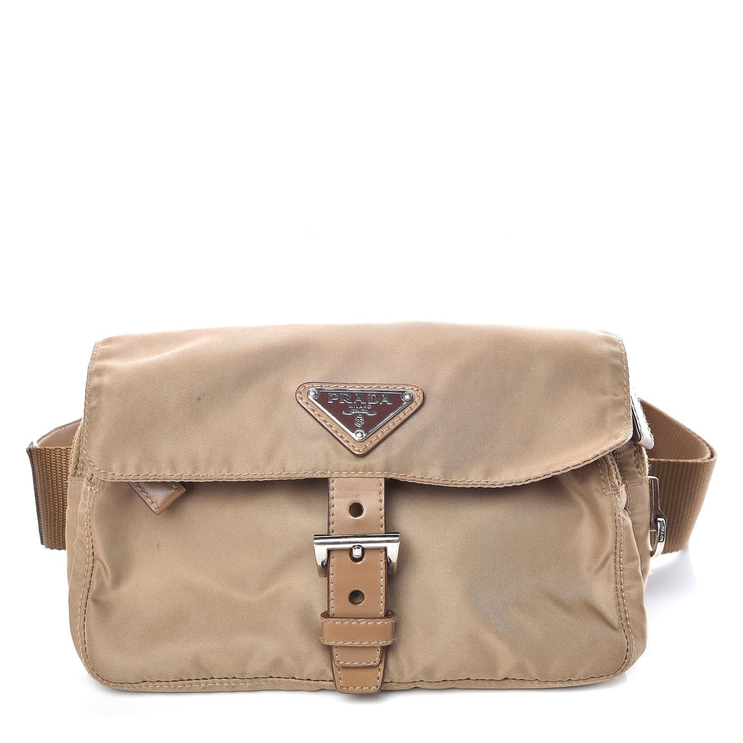 Prada Tessuto Nylon Saffiano Belt Bag Brown 1 of 11