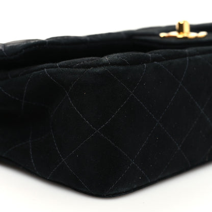 Chanel Velvet Quilted Medium Double Flap Black 10 of 13