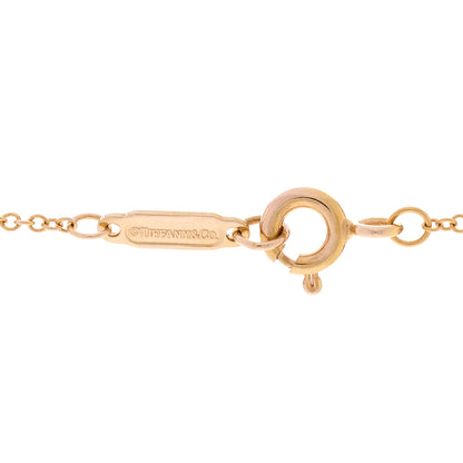 Tiffany 18K Rose Gold Diamond Bow Pave Pendant Necklace 4 of 5
