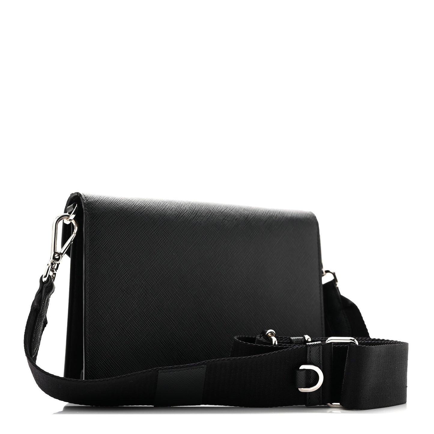 Saffiano City Calf Mini Envelope Bag Black
