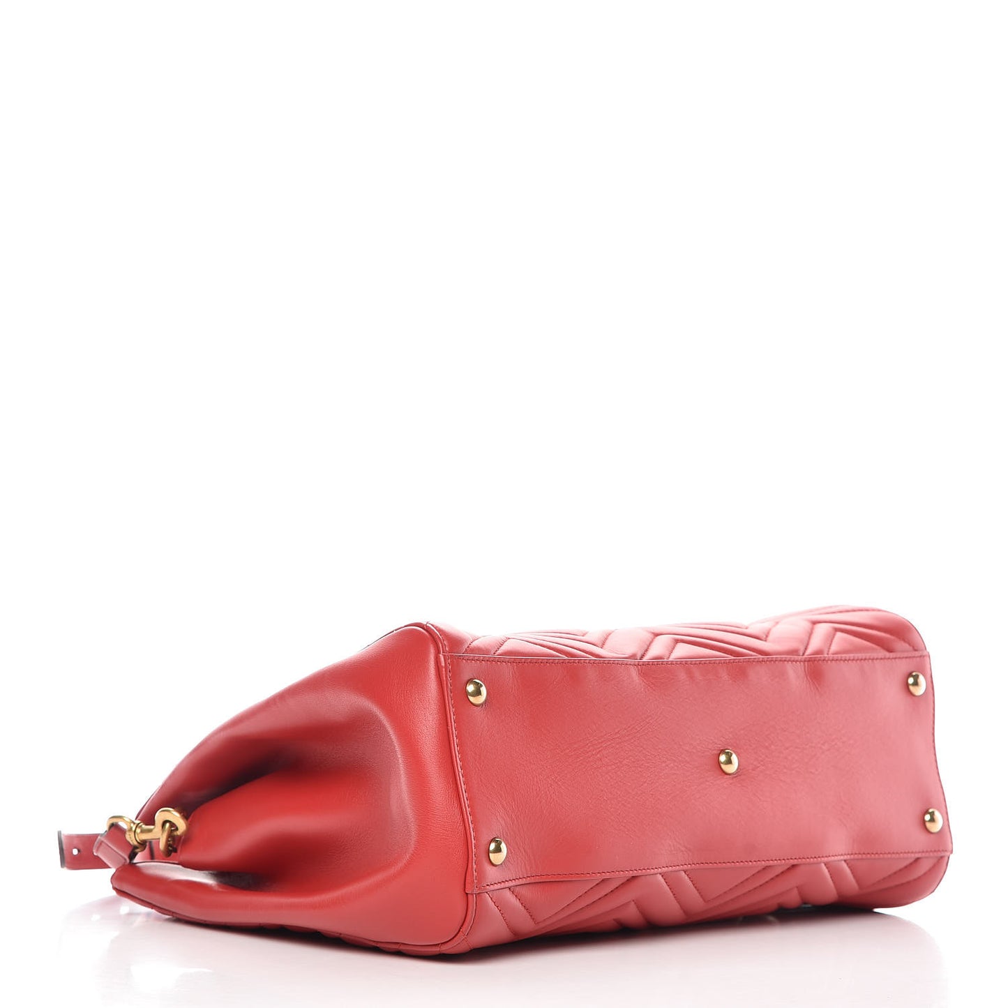 Calfskin Matelasse Medium GG Marmont Tote Hibiscus Red