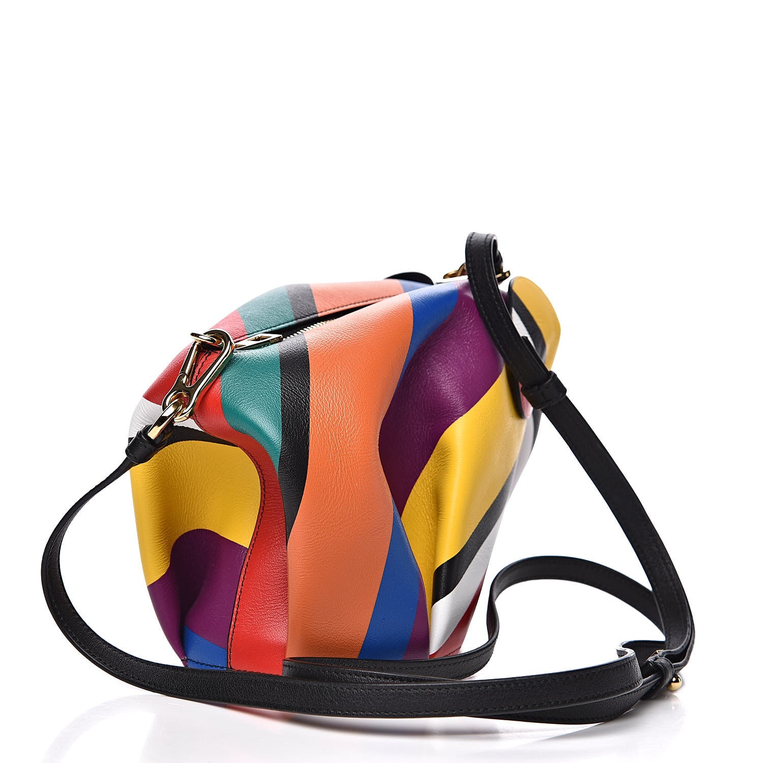 Loewe Calfskin Mini Striped Elephant Crossbody Bag Multicolor 3 of 7