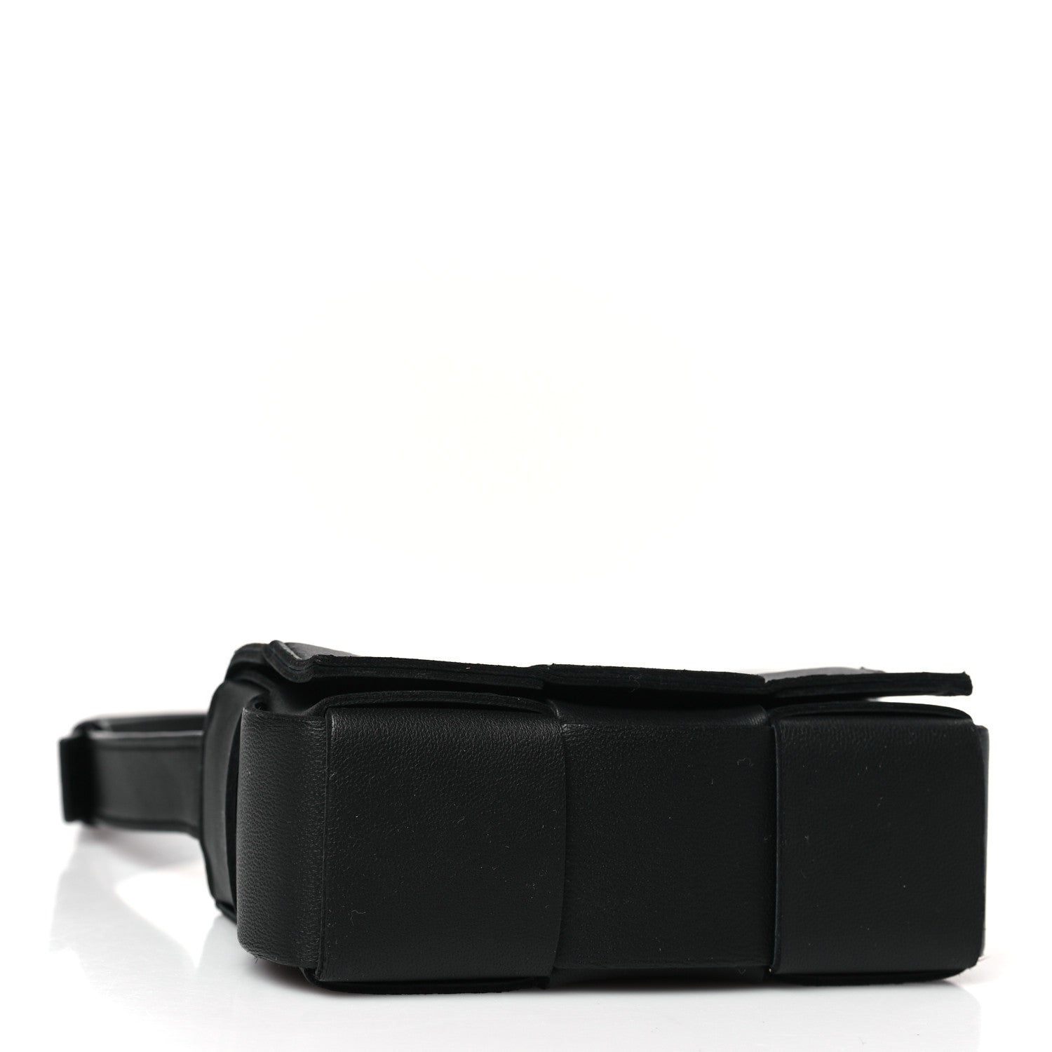 Bottega Veneta Lambskin Maxi Intrecciato Extra Mini Cassette Crossbody Bag Black 4 of 8