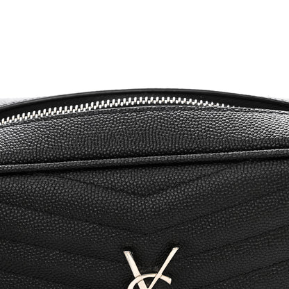 Saint Laurent Grain De Poudre Matelasse Monogram Mini Lou Camera Bag Black 11 of 12