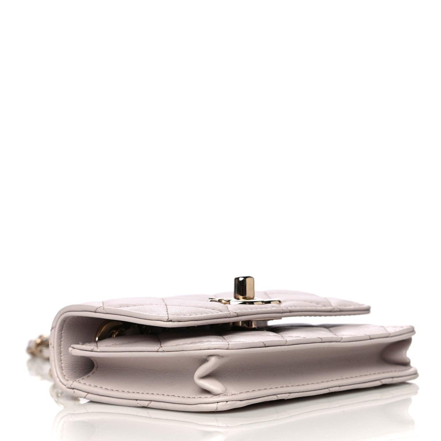 Chanel Lambskin Quilted Trendy CC Card Holder On Chain Light Pink 4 of 12