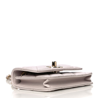 Chanel Lambskin Quilted Trendy CC Card Holder On Chain Light Pink 4 of 12
