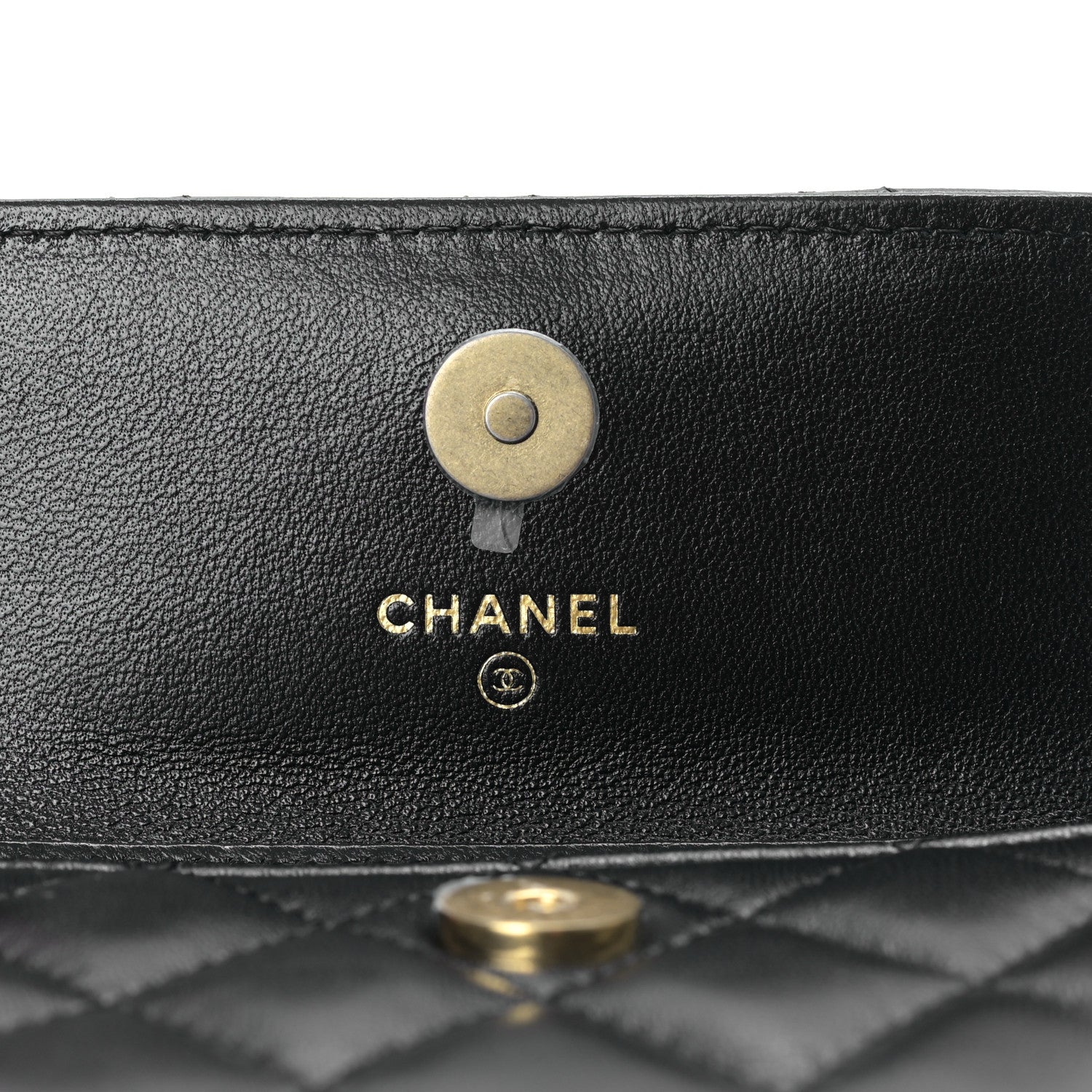 Chanel Lambskin Quilted Maxi Pearl Clutch With Chain Black 6 of 10