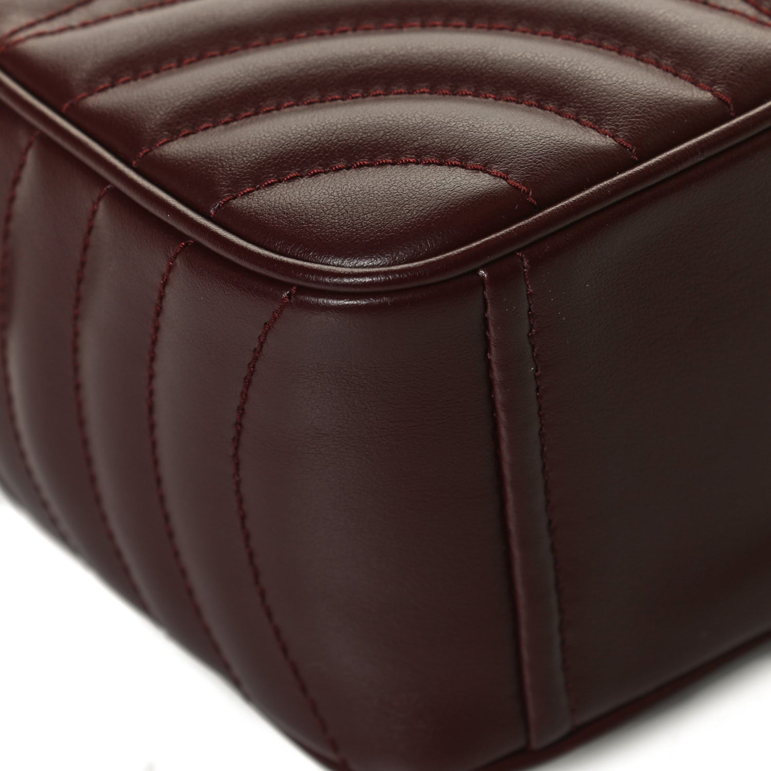 Prada Soft Calfskin Impunture Diagramme Camera Bag Granato 12 of 12