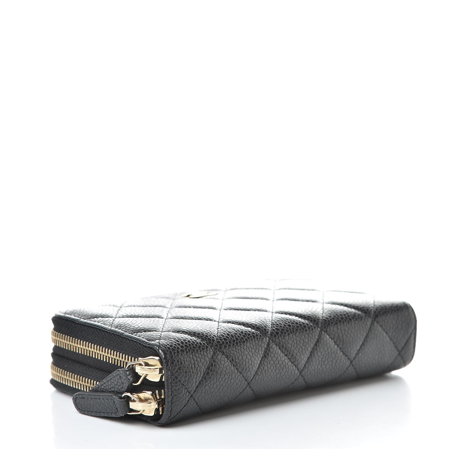 Chanel Caviar Quilted Large Gusset Double Zip Around Wallet Black 4 of 9