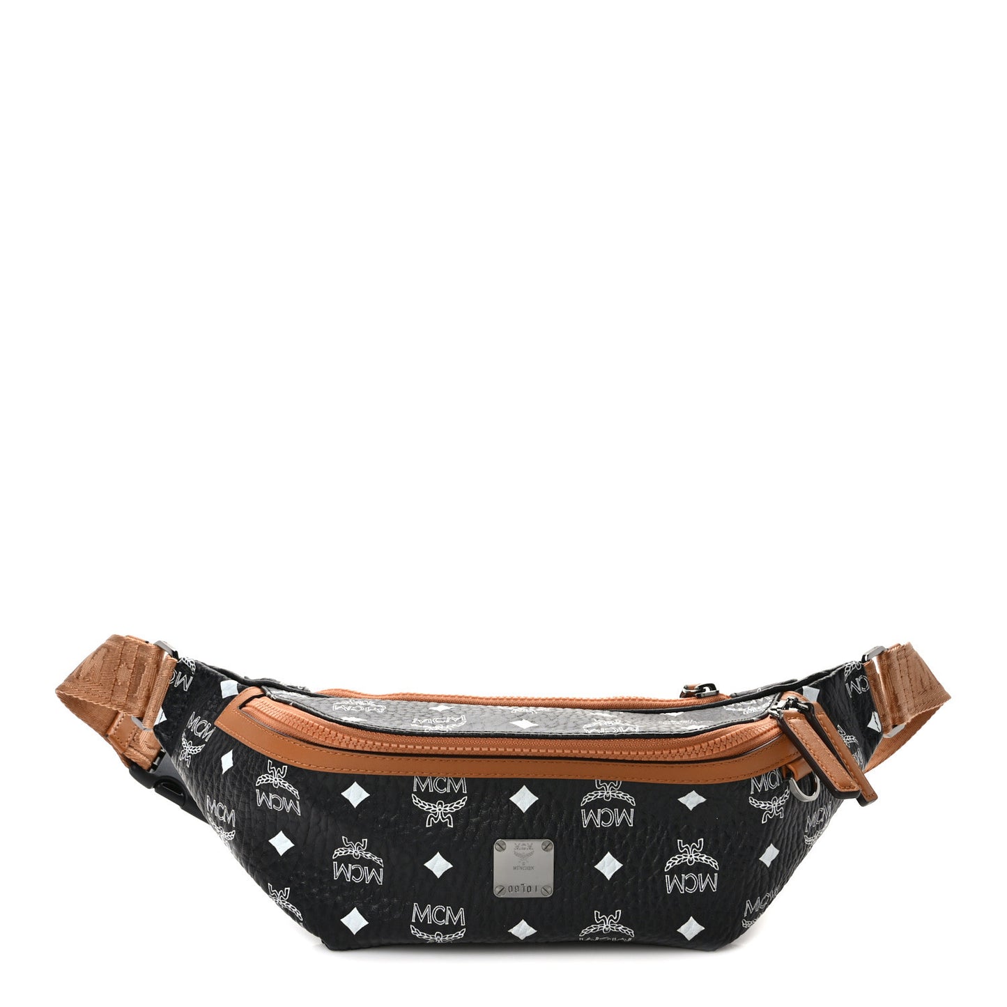 Visetos Small Fusten Belt Bag Black Cognac