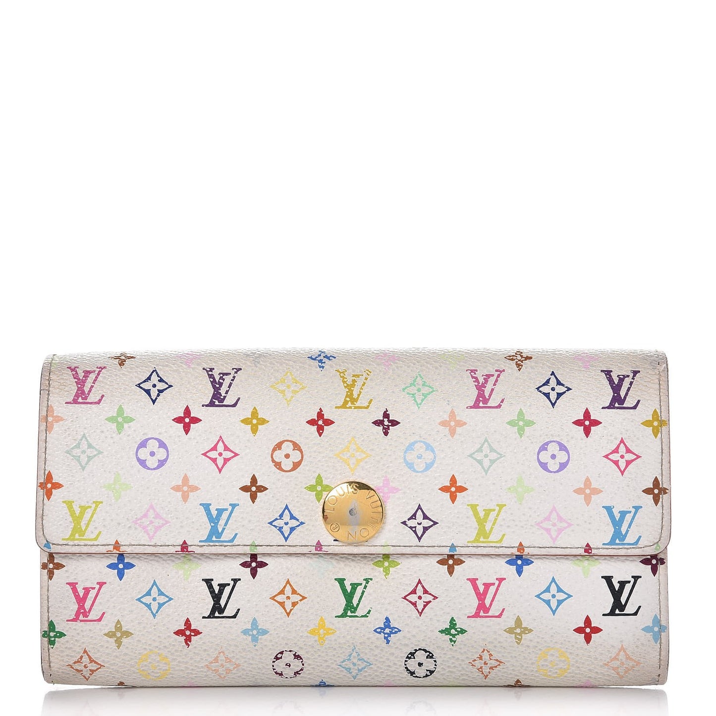Monogram Multicolor Sarah Wallet White