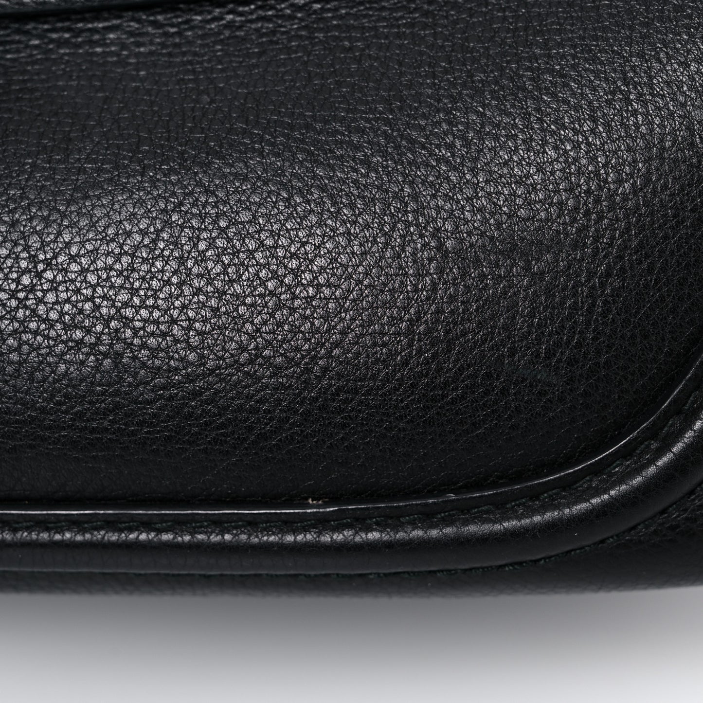 Calfskin Large New Bamboo Top Handle Bag Black