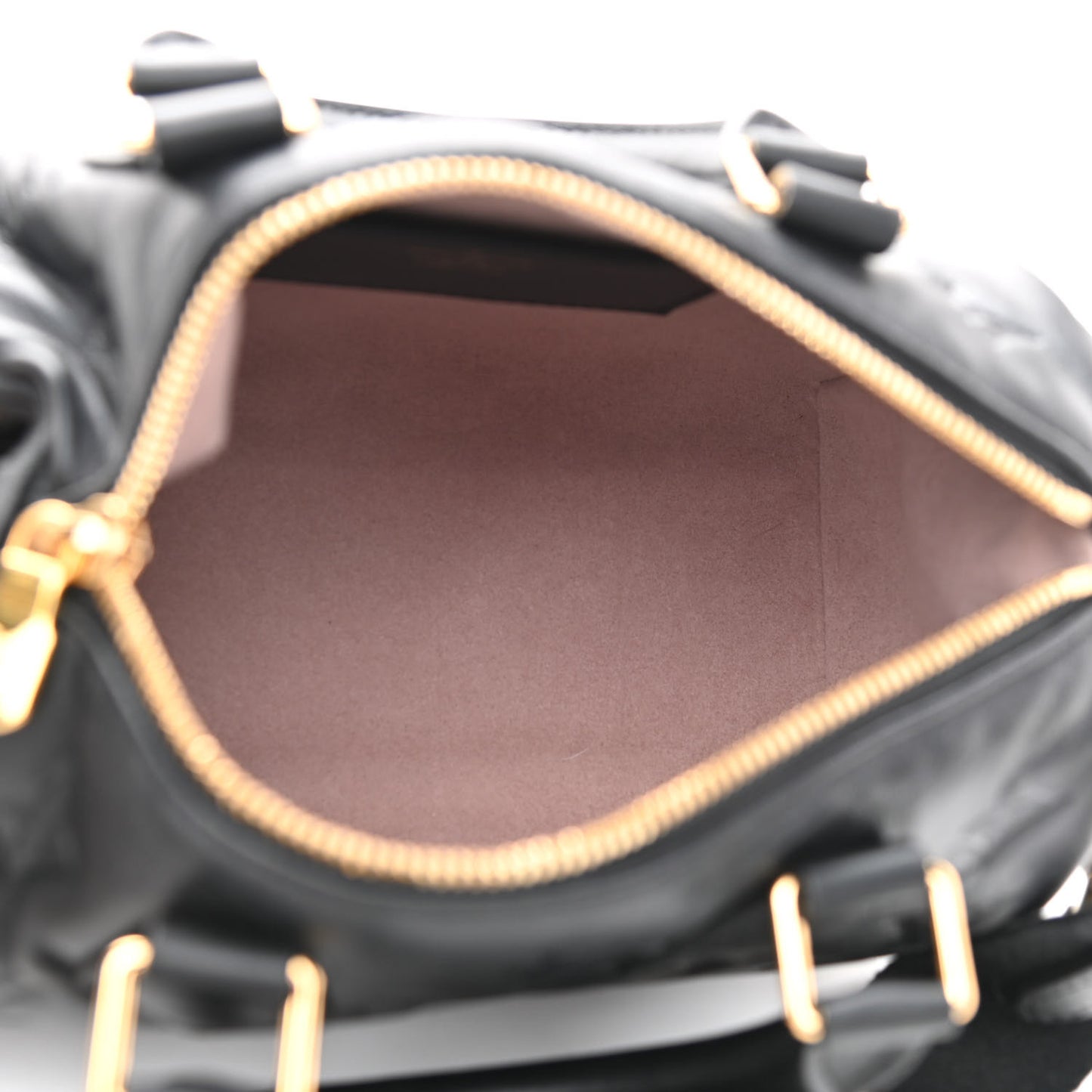 Lambskin Embossed Monogram Speedy 22 Bandouliere Black