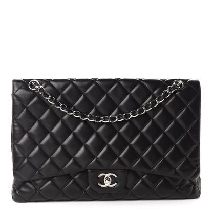 Chanel Lambskin Quilted Maxi Single Flap Black 1 of 10
