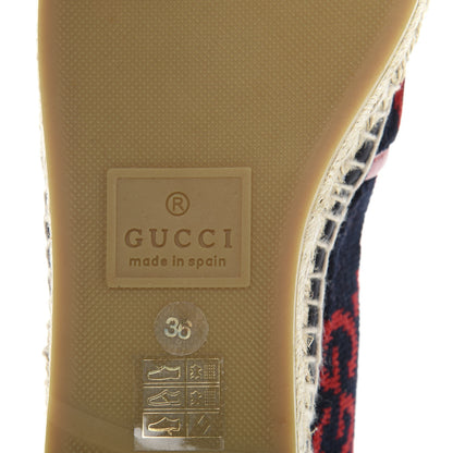 Gucci Terry Cloth GG Monogram Espadrilles 36 Blue Red 7 of 10