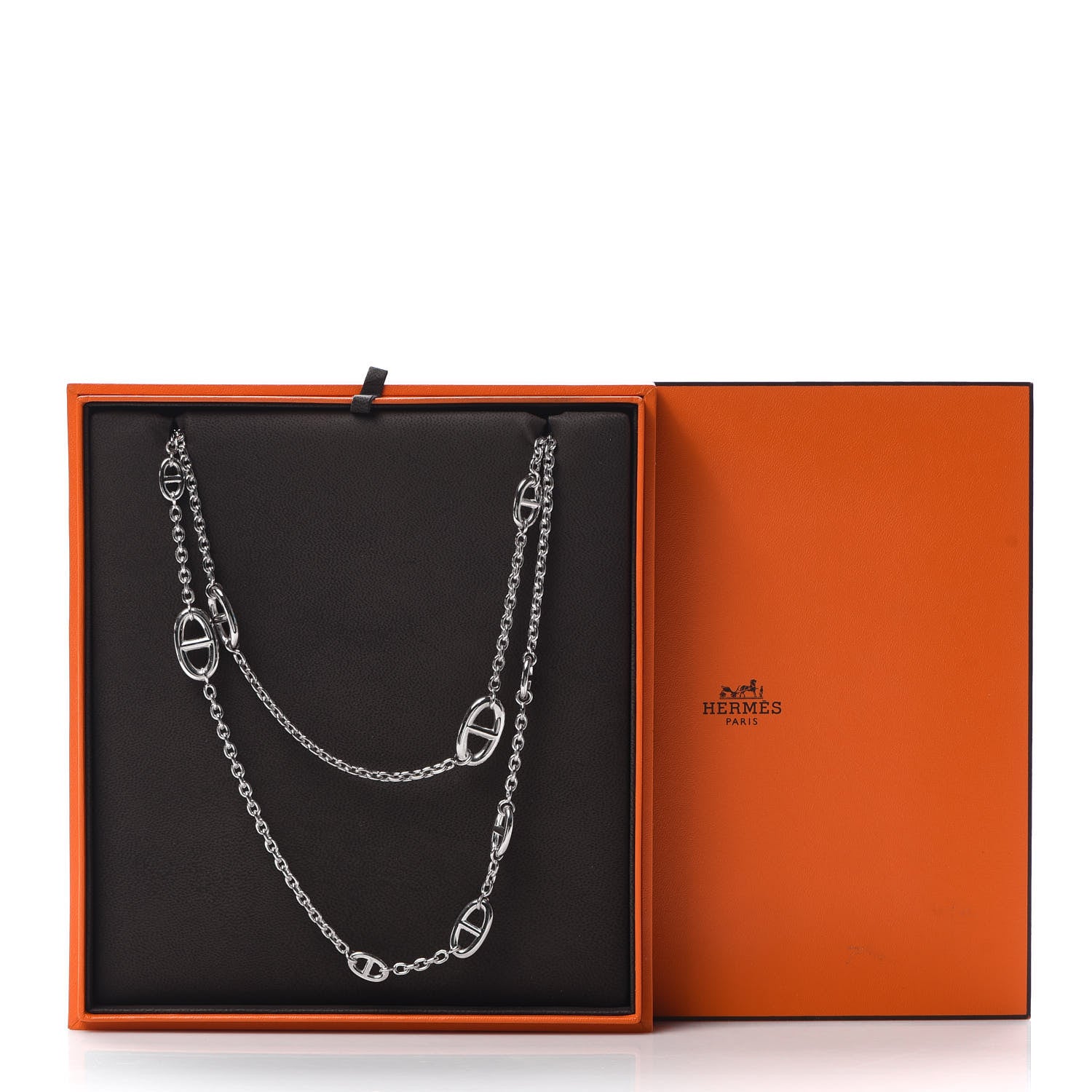 Hermes Sterling Silver Farandole Necklace 160 5 of 5