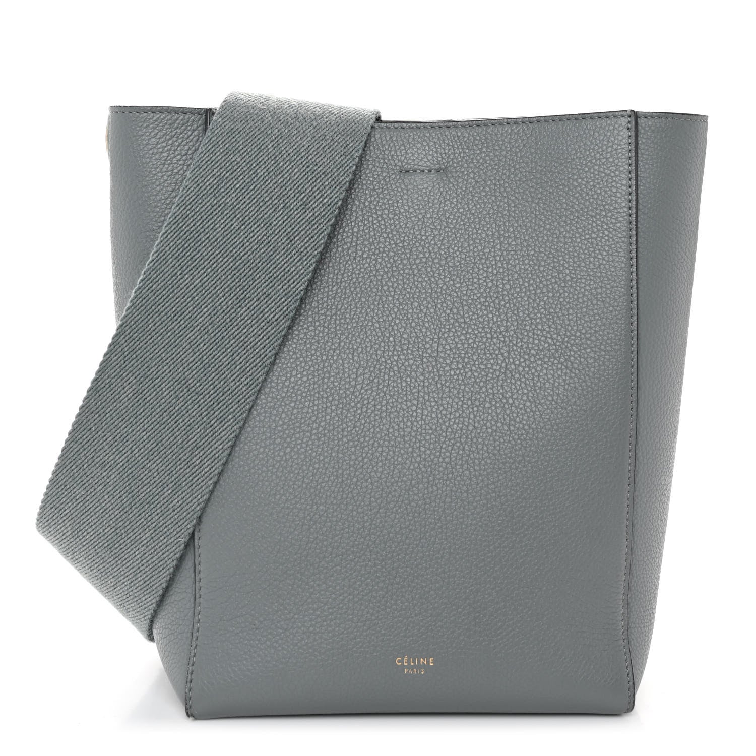 Celine Soft Grained Calfskin Small Sangle Bucket Bag Grey 1 of 9