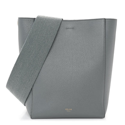 Celine Soft Grained Calfskin Small Sangle Bucket Bag Grey 1 of 9