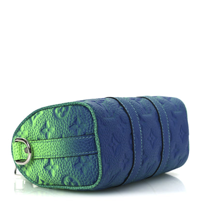 Louis Vuitton Taurillon Illusion Keepall XS Bleu Vert 8 of 10