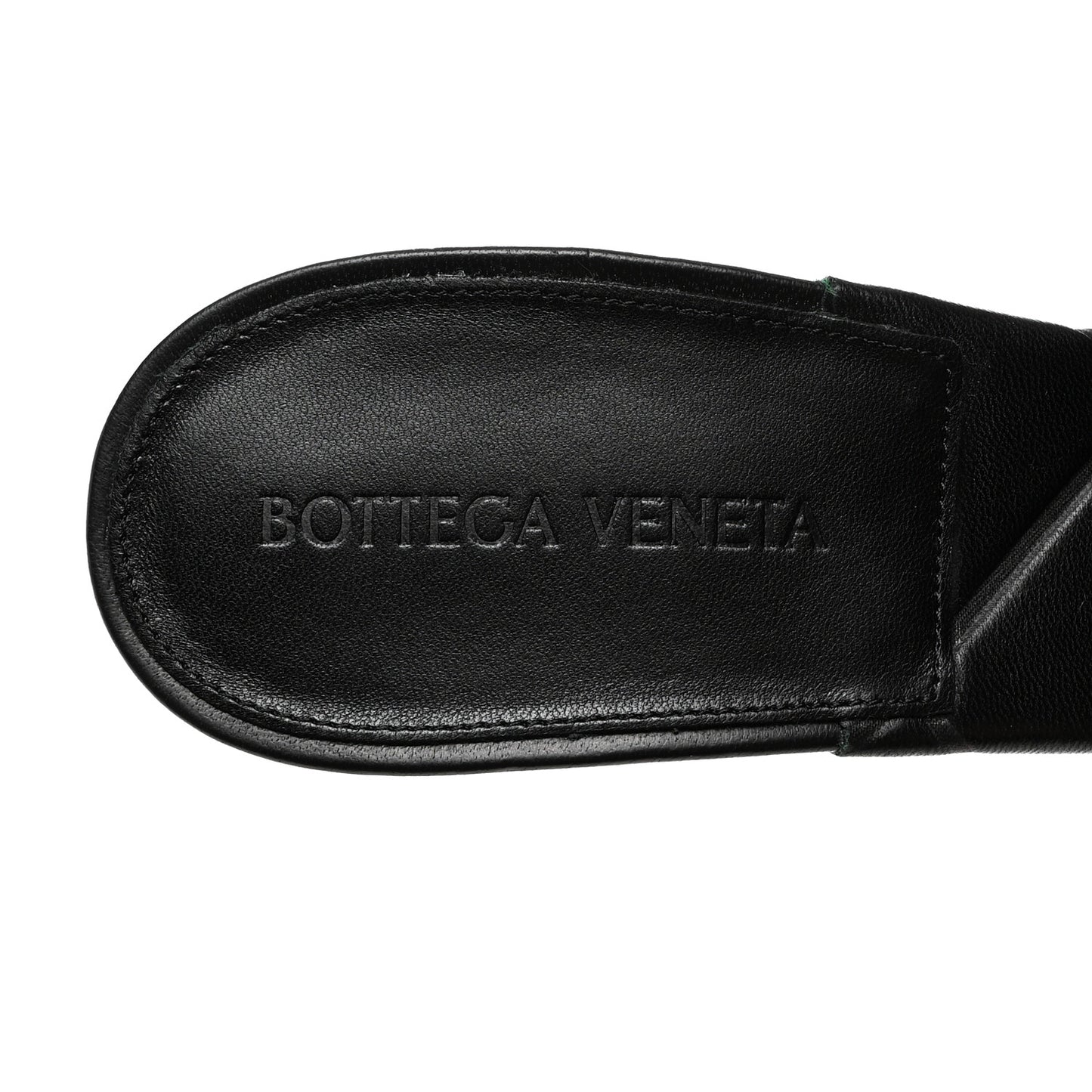 Nappa Quilted Rubber Lido Mule Sandals 38 Black