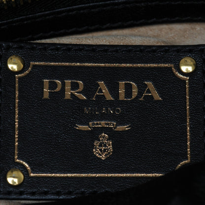Prada Soft Calf Shopping Satchel Black 6 of 8