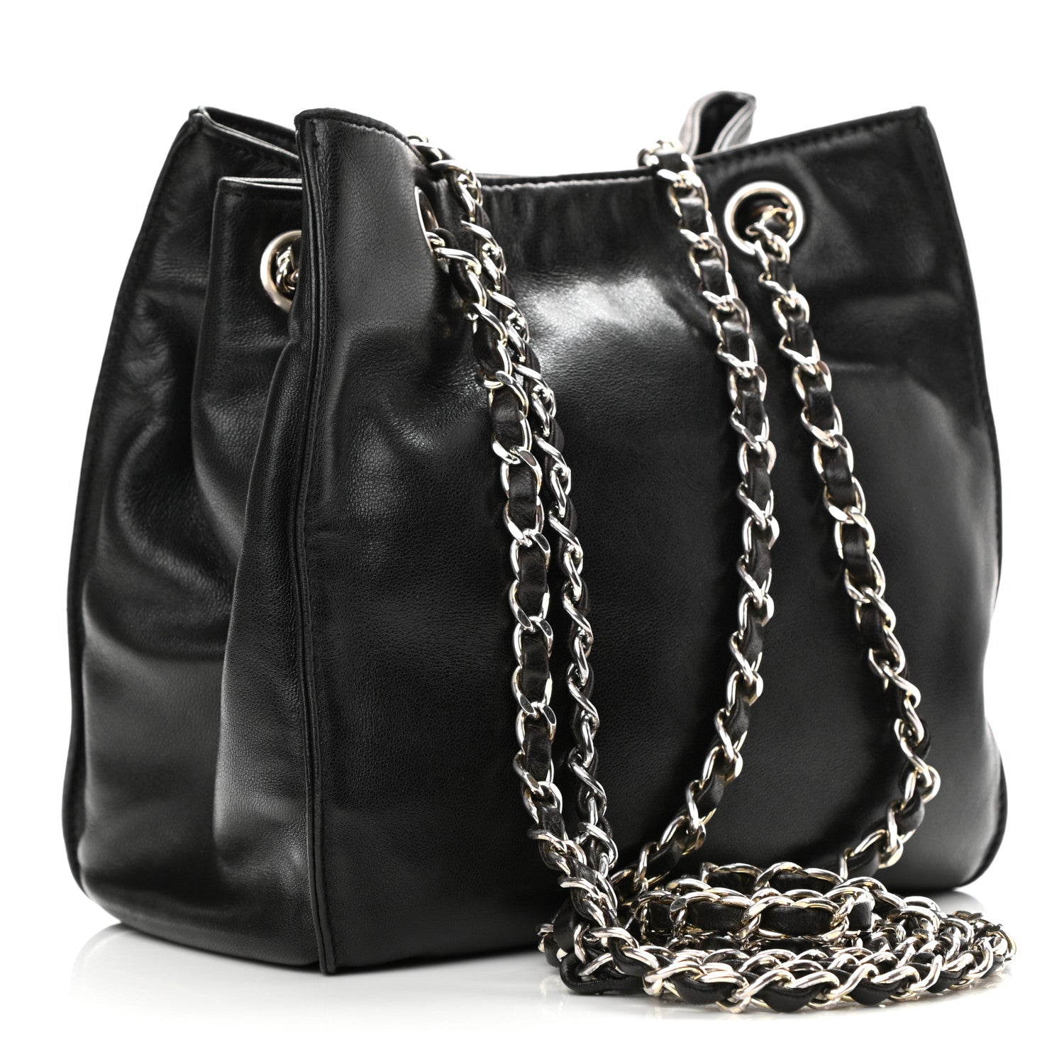 Chanel Lambskin CC Shoulder Bag Black 4 of 11
