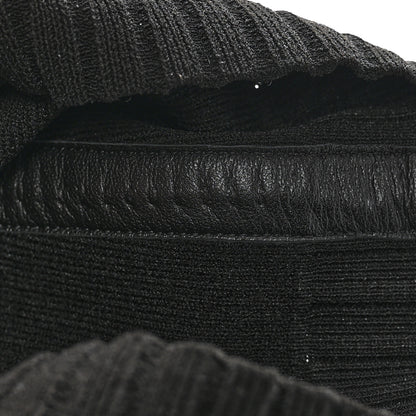 Hermes Knit Calfskin Fontaine 60 Boots 36 Black 7 of 7