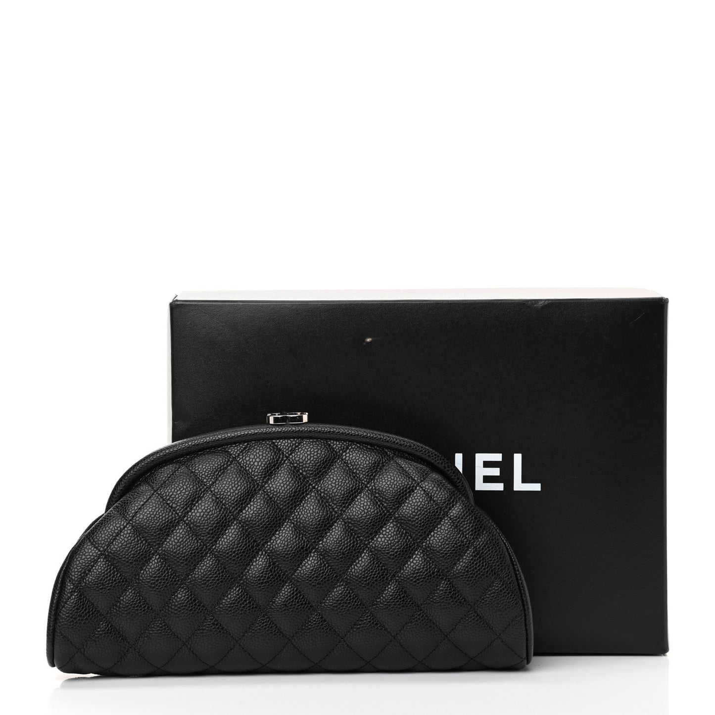 Caviar Quilted Timeless Clutch Black