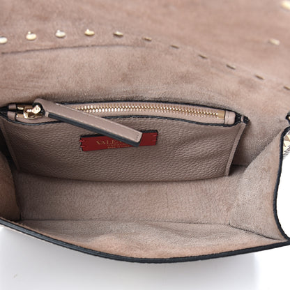 Valentino Garavani Pebbled Calfskin Rockstud Side Slip Crossbody Poudre 4 of 11