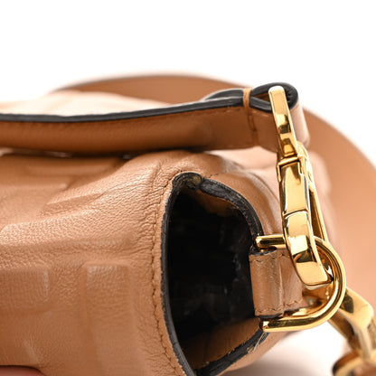 Fendi Nappa FF 1974 Embossed Baguette Miele Scuro 14 of 15