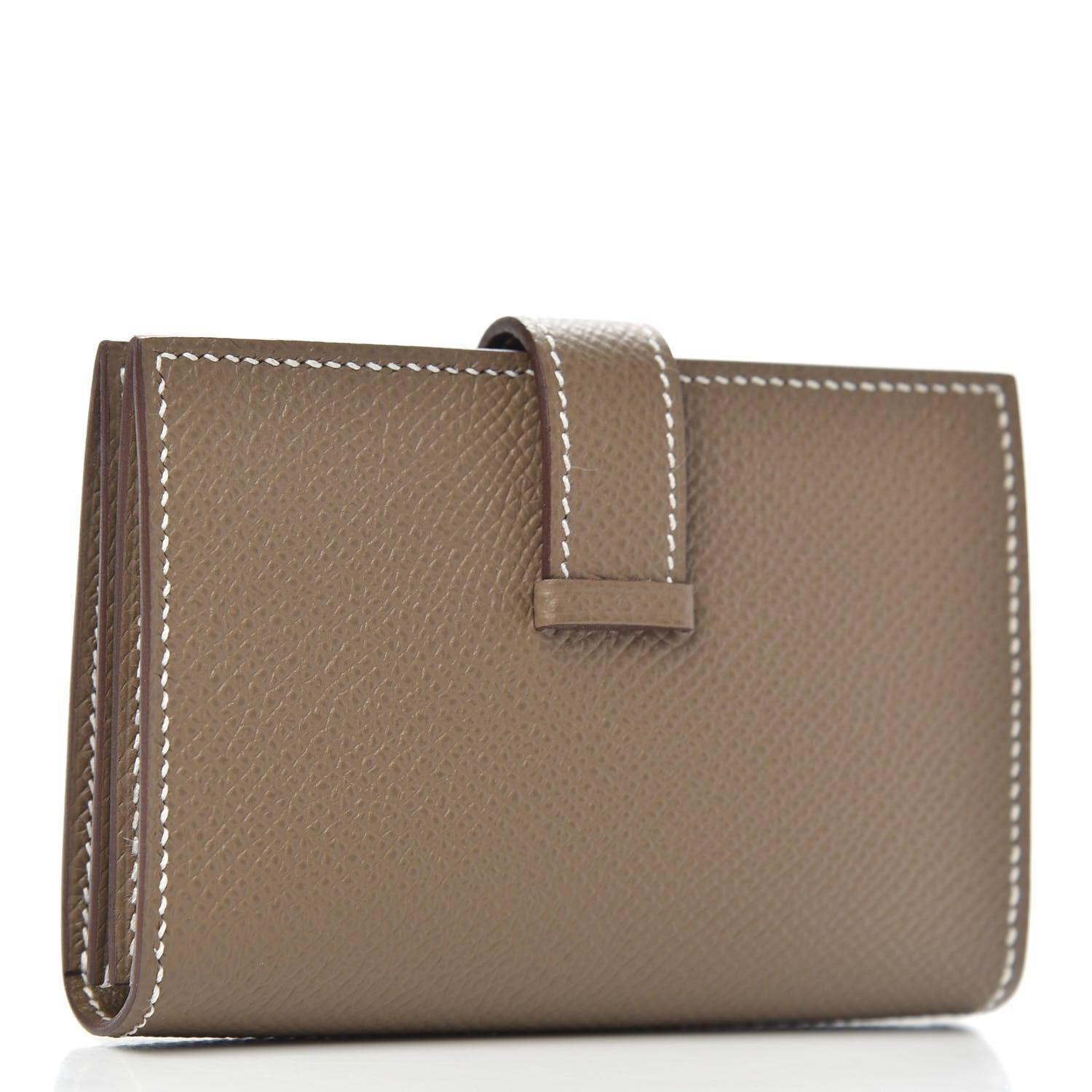 Hermes Epsom Bearn Card Holder Wallet Etoupe 3 of 7