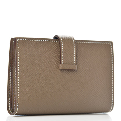Hermes Epsom Bearn Card Holder Wallet Etoupe 3 of 7