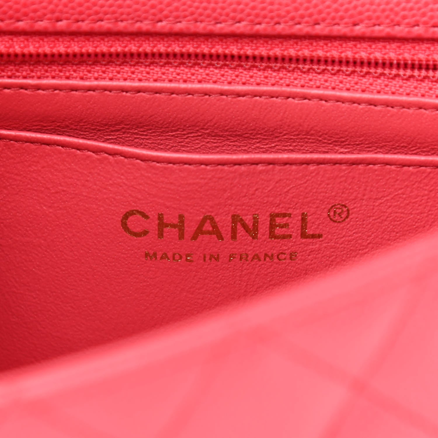 Chanel Caviar Quilted Mini Rectangular Flap Coral 5 of 9