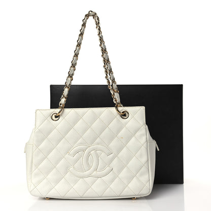 Chanel Caviar Quilted Petit Timeless Tote PTT White 13 of 13