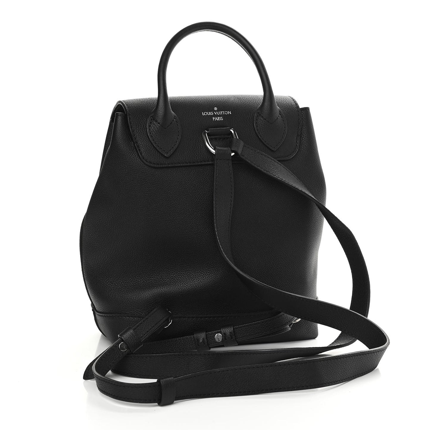 Calfskin Lockme Backpack Black