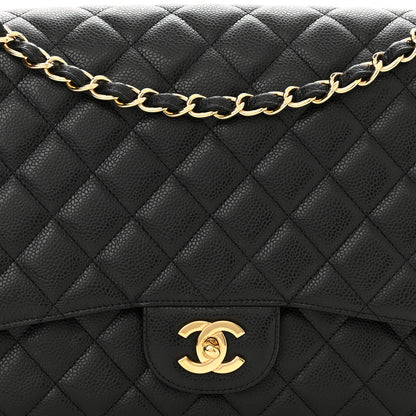 Chanel Caviar Quilted Maxi Single Flap Black 8 of 10