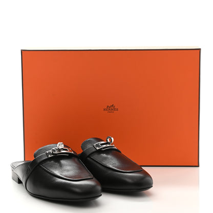 Hermes Goatskin Oz Mules 35 Black 9 of 9