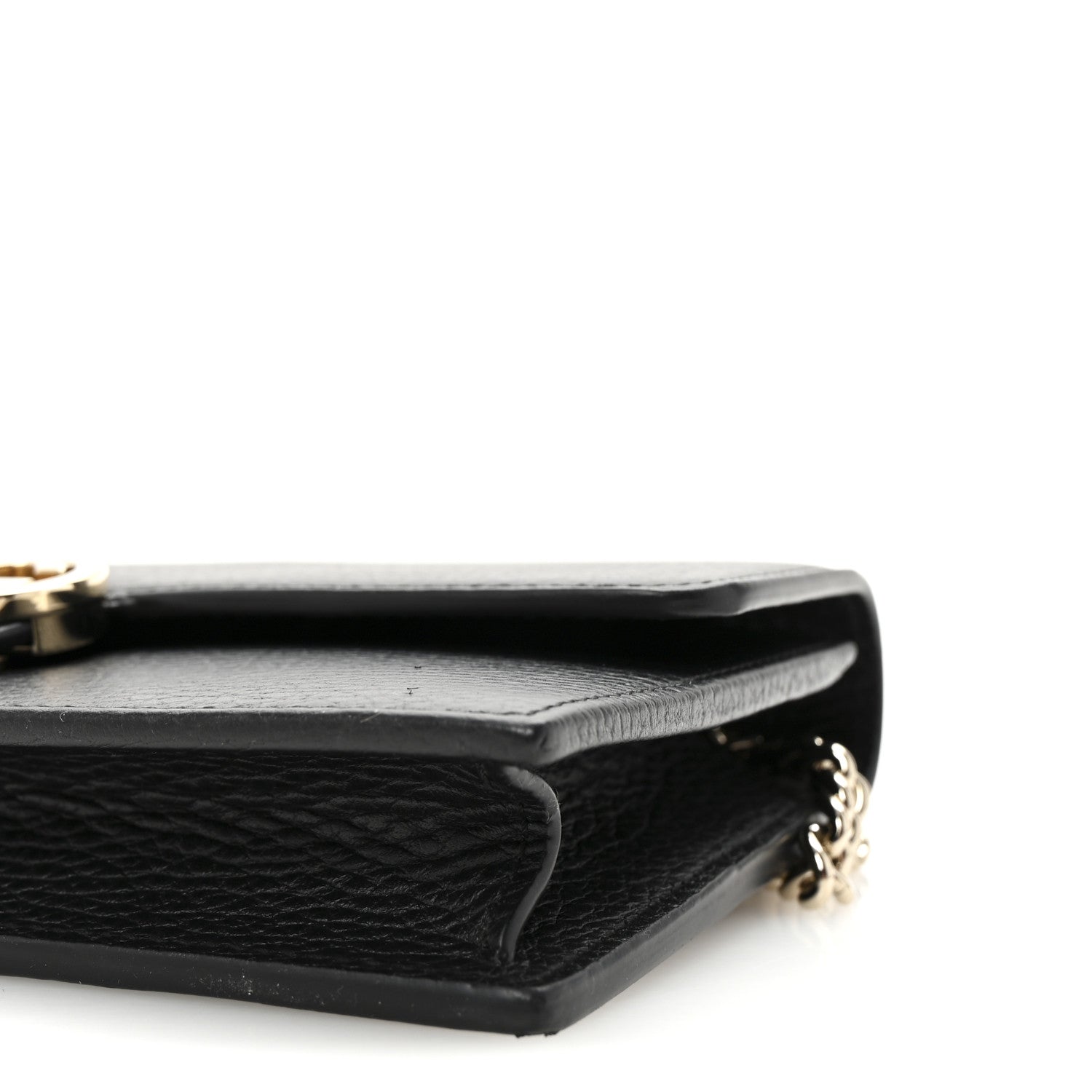 Gucci Dollar Calfskin Interlocking G Chain Wallet Black 9 of 9