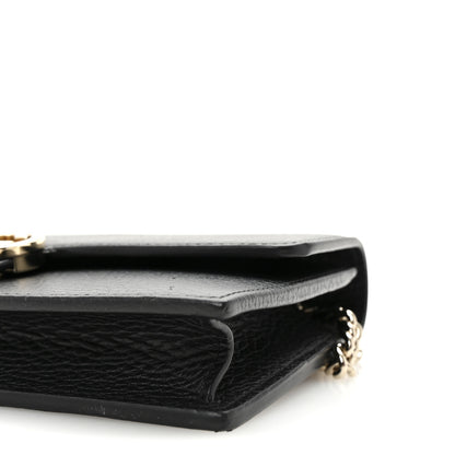 Gucci Dollar Calfskin Interlocking G Chain Wallet Black 9 of 9