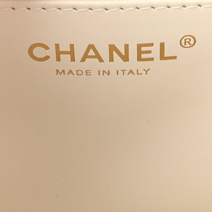 Chanel Shiny Aged Calfskin Quilted Nano Kelly Shopper White 6 of 11