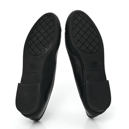 Chanel Lambskin Cap Toe CC Uniform Ballerina Flats 36.5 Black 5 of 8