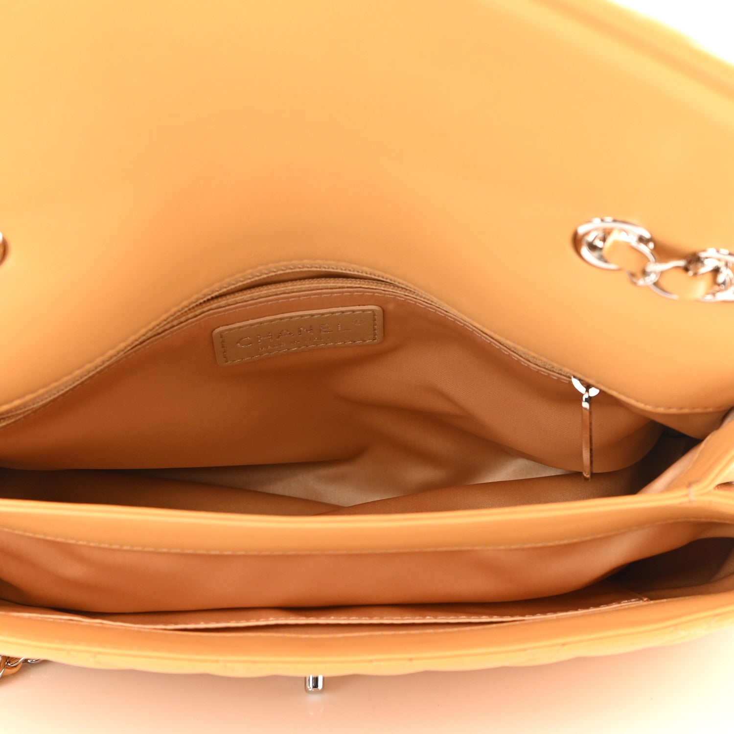 Chanel Lambskin Quilted Pagode Piping Flap Dark Yellow 5 of 11