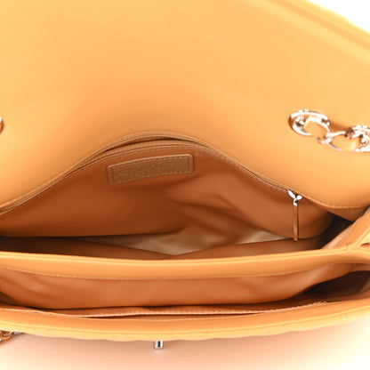 Chanel Lambskin Quilted Pagode Piping Flap Dark Yellow 5 of 11