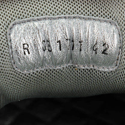Chanel Metallic Crackled Calfskin CC Sneakers 42 Silver Black Navy 8 of 8