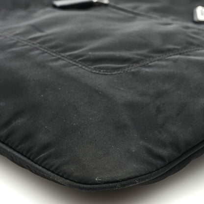 Prada Nylon Saffiano Flat Messenger Bag Black 8 of 9