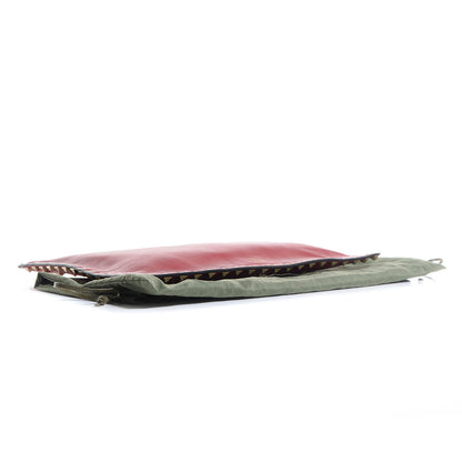 Valentino Garavani Vitello Colorblock Large Rockstud Zip Pouch Deep Rose Scarlet 5 of 8