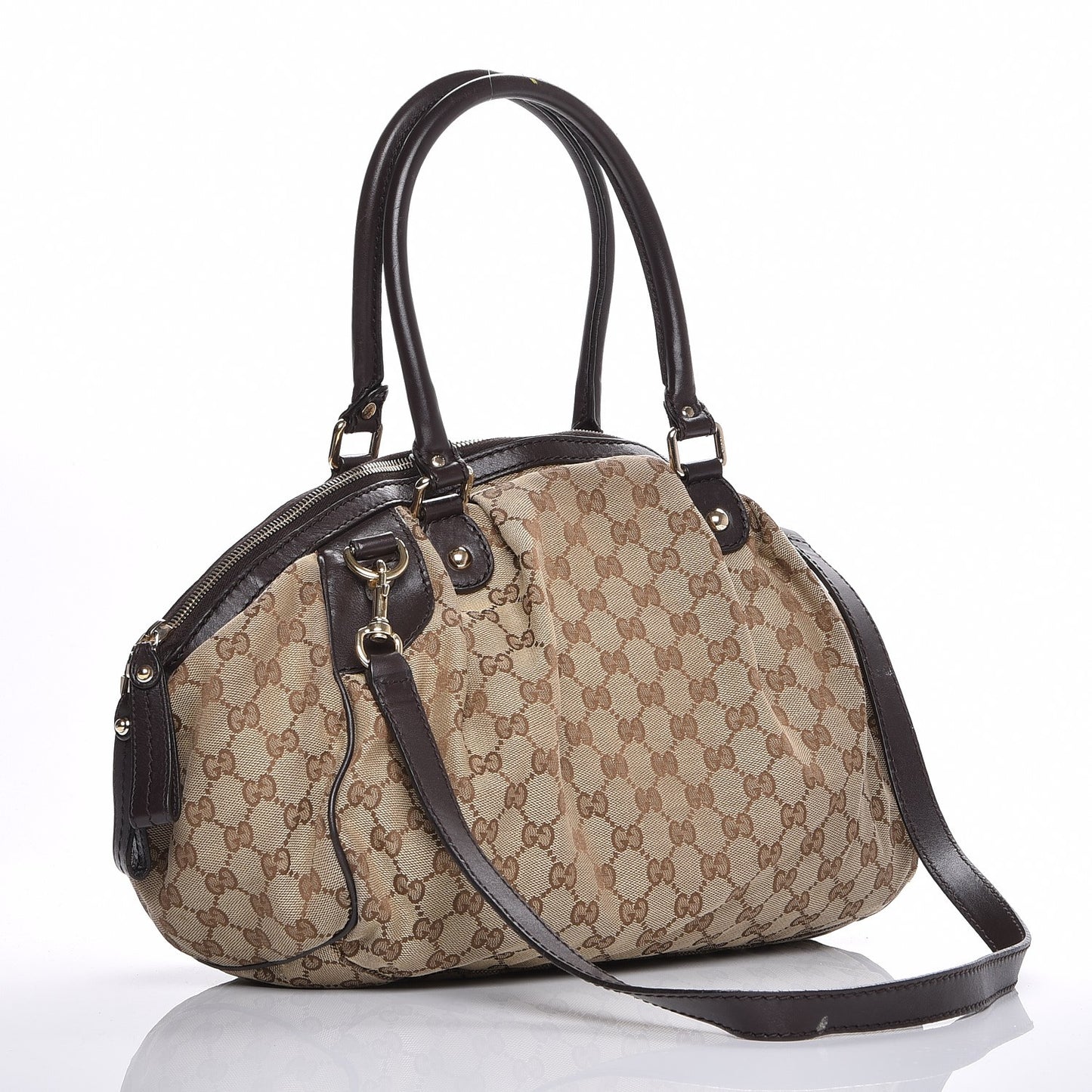 Monogram Medium Sukey Boston Bag Brown