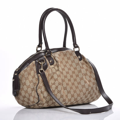 Gucci Monogram Medium Sukey Boston Bag Brown 4 of 10